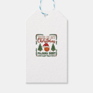 Är jul pyjamas basketboll Santa hatt träd Presentetikett