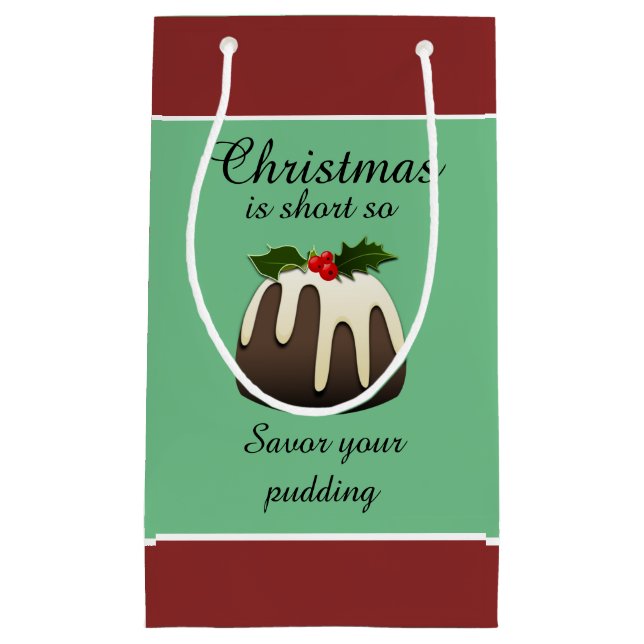 "Är julen kort, så njuta av din pudding! ", (Framsidan)