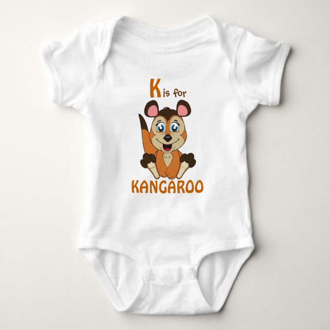"Är K för den KÄNGURU" barnskjortan Tee (Framsida)