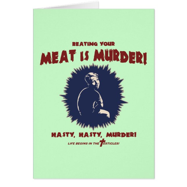 … Är kött mord Hälsningskort (Framsidan)