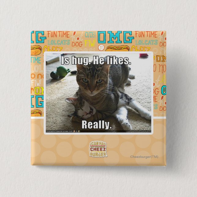 Är kram. Han gillar. Knapp (Framsida)