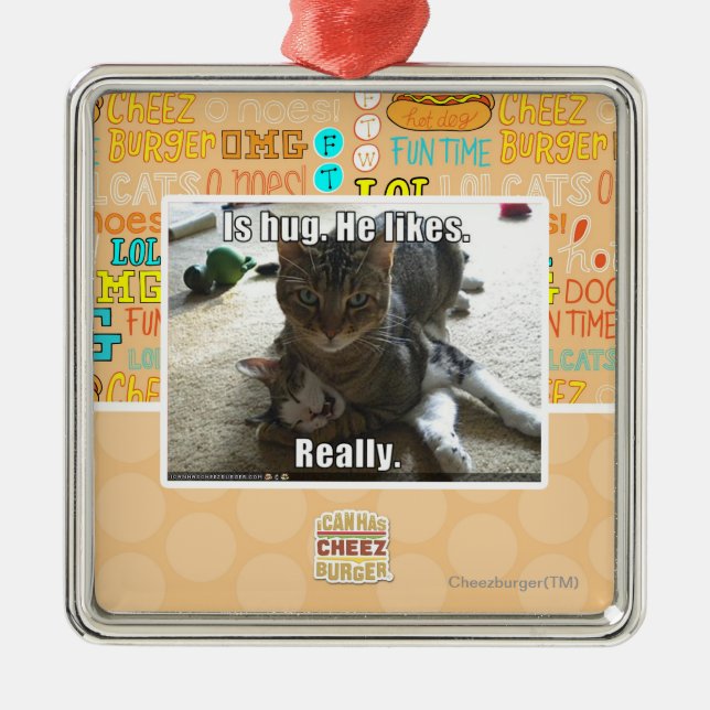 Är kramen. Han likes. Julgransprydnad Metall (Framsidan)