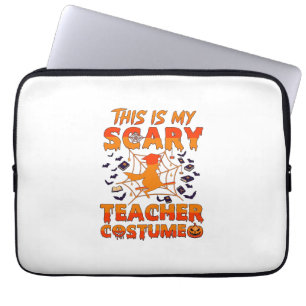 Är läskig lärare dräkt Halloween häxa spindel vi Laptop Fodral