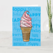 År lika sött som du - Ice Cream Birthday-kort