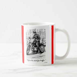 "Är liv för kort för trafikerar!! ", Kaffemugg