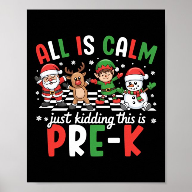 Är lugn på skoj detta är förskole jul lärare poster (Framsidan)