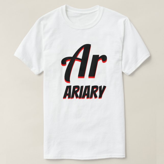 Ar Madagaskars matarvita Tee Shirt (Design framsida)