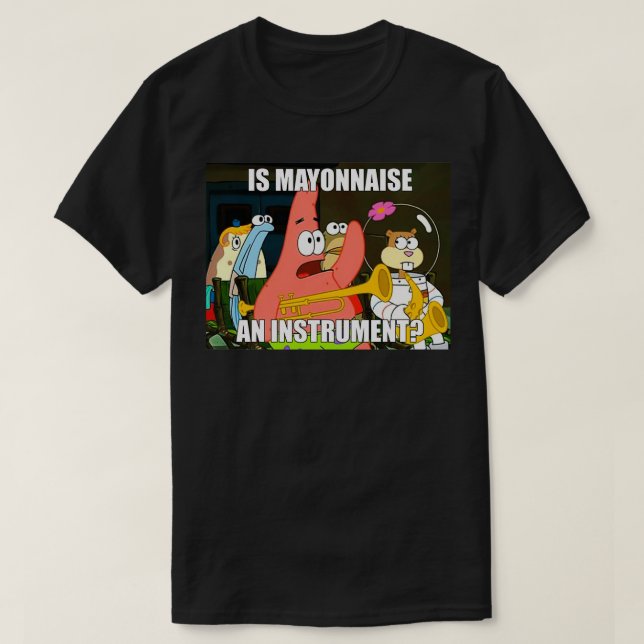 är majonnäs och instrumentet stort t shirt (Design framsida)