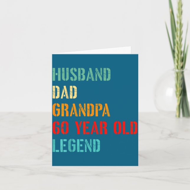 År Make Pappa Farfar 60 Gammal Kort (Framsida)