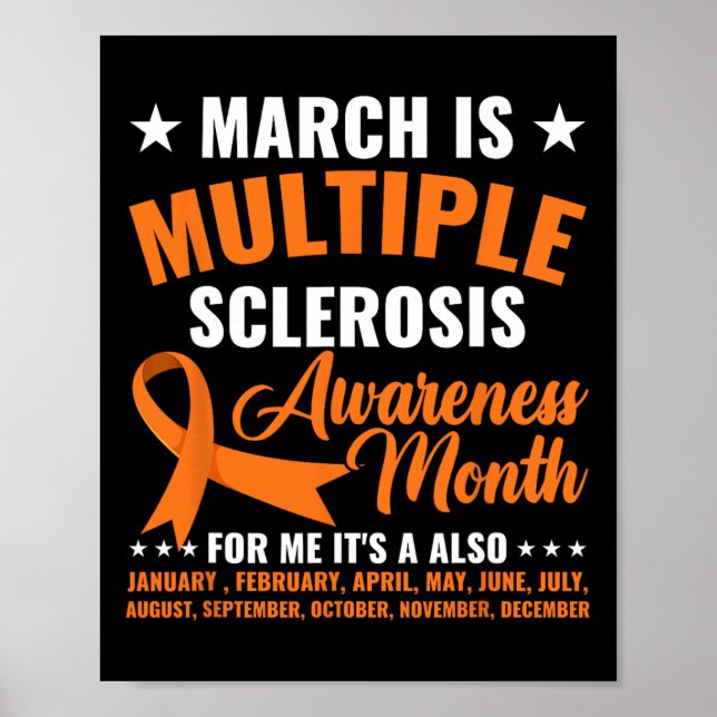 Är Många Sclerosis Awareness Month Warrior Poster (Framsidan)