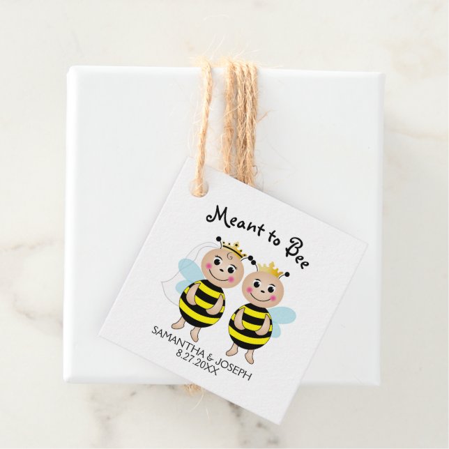 Är Meant to Bee Bröllopsdusch Presentkort Gåvor Etiketter (På plats)