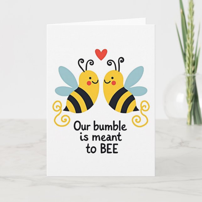 Är Meant To Bee-kort Kort (Framsida)