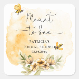 Är Menad Att Vara Bihonungsblomma Bröllopsfest Fyrkantigt Klistermärke