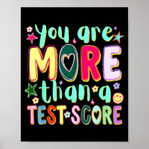 Är mer än ett roligt testresultat testdag poster