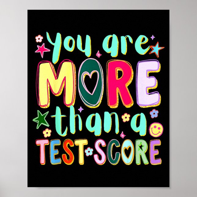 Är mer än ett roligt testresultat testdag poster (Framsidan)