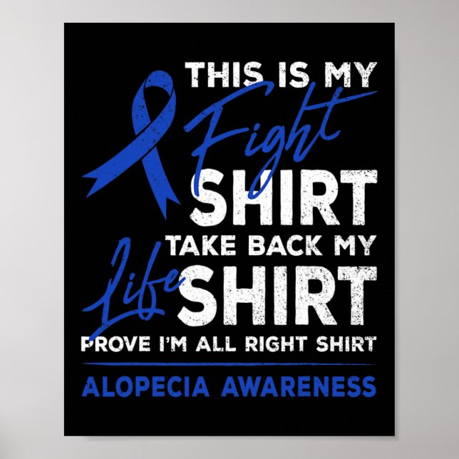 Är min aktion Alopecia Awareness Aa Ribbon Warrior Poster (Framsidan)