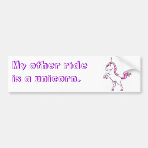 "Är min annan ritt en unicorn. ", Bildekal