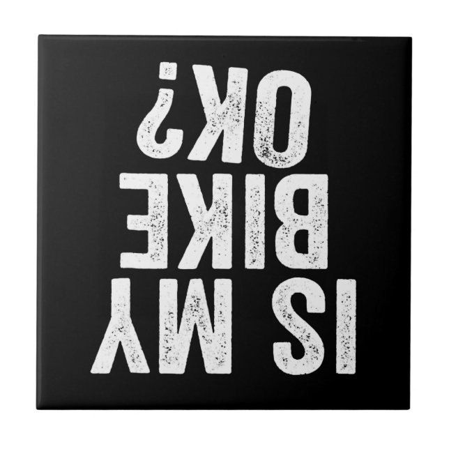 Är min bike OK-gåva till Biker? Kakelplatta (Framsidan)