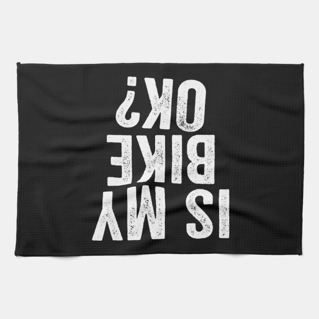 Är min bike OK-gåva till Biker? Kökshandduk (Horisontell)