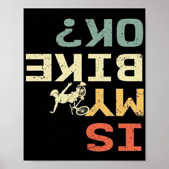 Är min bike Ok Retro Funny Biker? Poster (Framsidan)