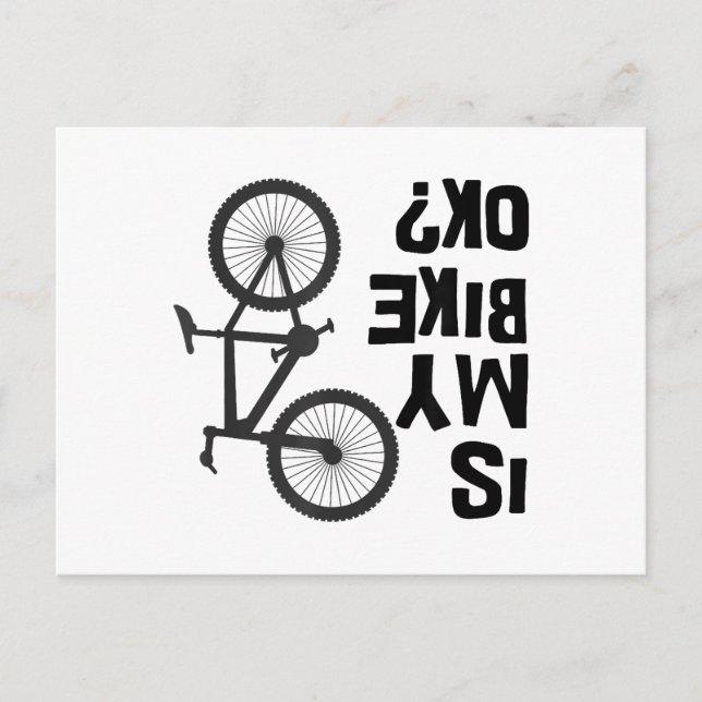 Är min bike okej, kul Mountain Bike? Vykort (Framsida)
