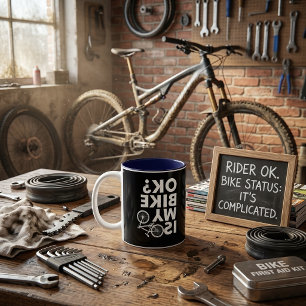 Är Min Cykel OK Rolig Mountainbike Två-Tonad Mugg
