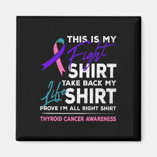 Är min "Fight Thyroid Cancer Awareness Ribbon Gift Magnet