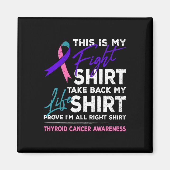 Är min "Fight Thyroid Cancer Awareness Ribbon Gift Magnet (Framsidan)