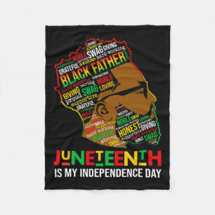 Är min Independence day Black Kung Fars dag Fleecefilt