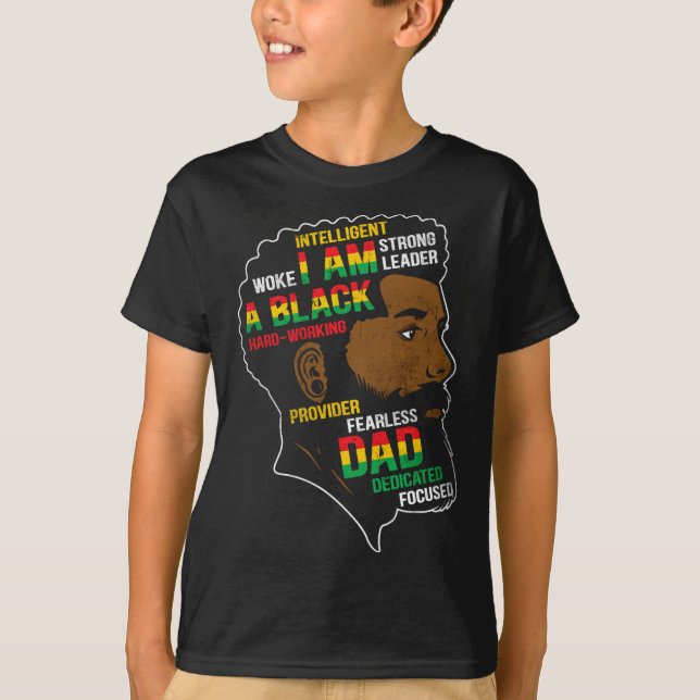 Är min Independence day Black Pappa Fars dag Manar T Shirt (Framsida)
