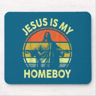 Är min Jesus hemmapojken Retro kristen religiös Musmatta