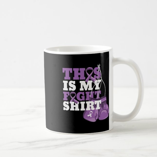 Är Min Kamp Alzheimerheimer Kämpe Stöd Stark Kaffemugg (Höger)