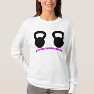 "Är min kettlebells större än din" damer T Shirt