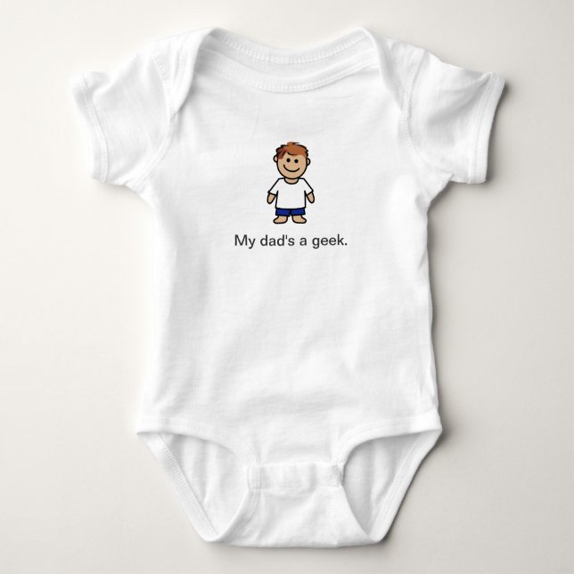 "Är min pappa en geek. ", T-shirt (Framsida)