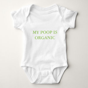 "ÄR MIN POOP DEN ORGANISKA" BABYKOSTYMEN T SHIRT