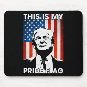 Är Min Prideflagga Trump Amerikansk Flagga 4 Juli Musmatta