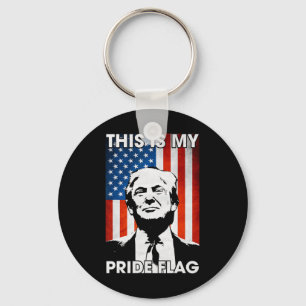 Är Min Prideflagga Trump Amerikansk Flagga 4 Juli Nyckelring