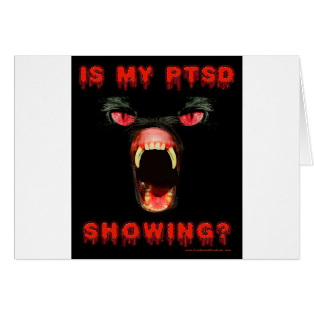 Är min PTSD visningen? Hälsningskort (Framsidan Horizontal)