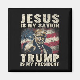 Är min Savior Trump min president 2024 American F Magnet