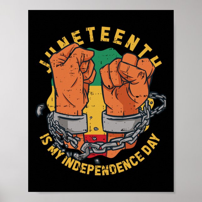 Är min svarta historia i Independence day afrocent Poster (Framsidan)