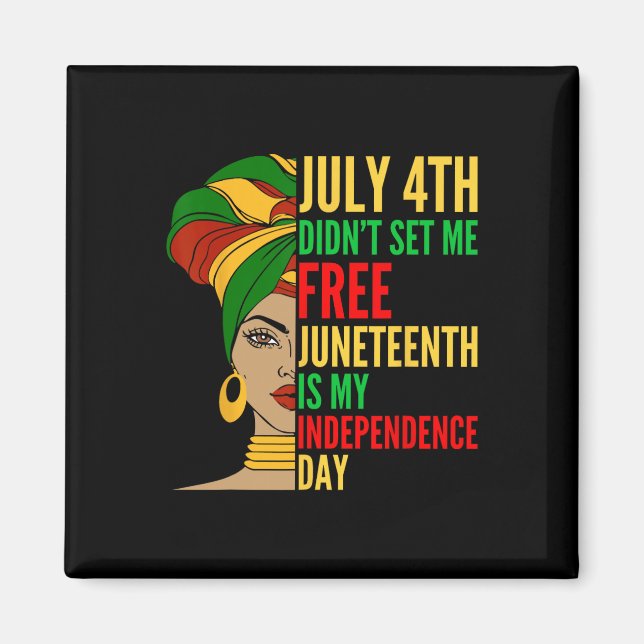 Är Mina civila Höger i Independence day Black Hist Magnet (Framsidan)