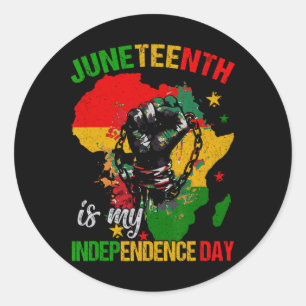 Är mina Independence day-fria kvinnor i Ish Black Runt Klistermärke