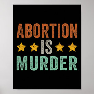 Är mord - Feminist Pro Choice Retro-Vintage Poster
