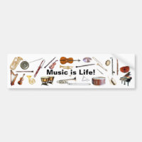 "Är musik liv" instrumenterar bildekalet