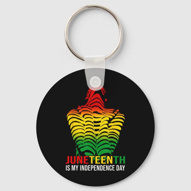Är My Independence day Afro American African 1865? Nyckelring (Framsida)