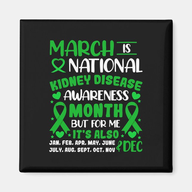 Är National Kidney Disease Awareness Month Manar W Magnet (Framsidan)