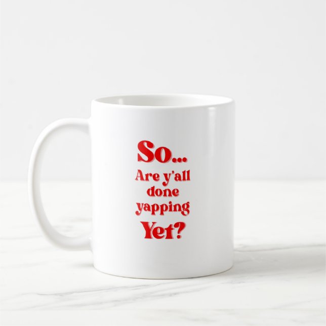 Är ni färdiga än? kaffemugg (Vänster)