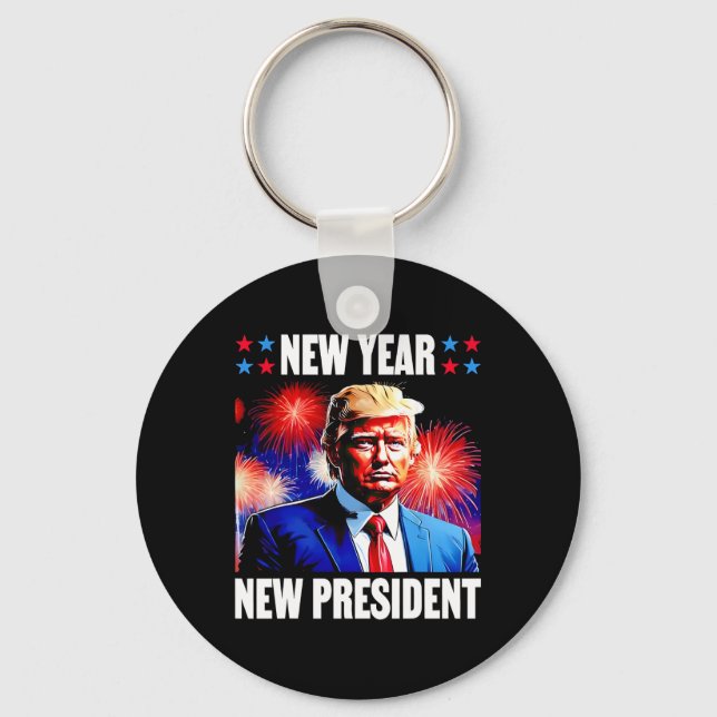 År Ny ordförande Trump 2024 Nyckelring (Framsida)