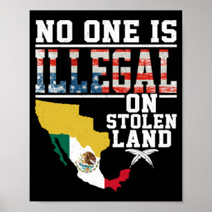 Är olaglig på Stolen Land Gifts Native Amerika L Poster