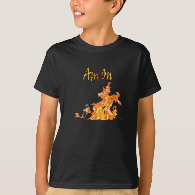 Är på riktig eld t shirt (Framsida)